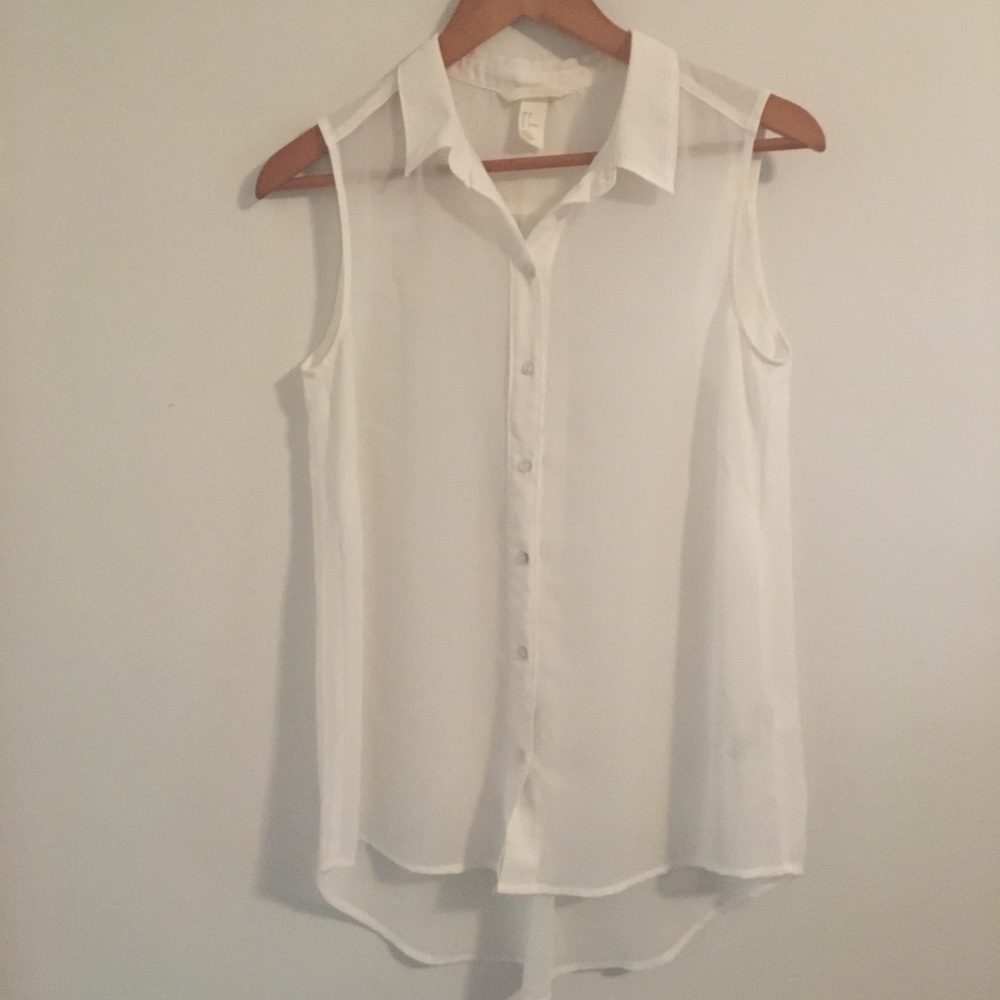 H&M Sleeveless Top in Cream